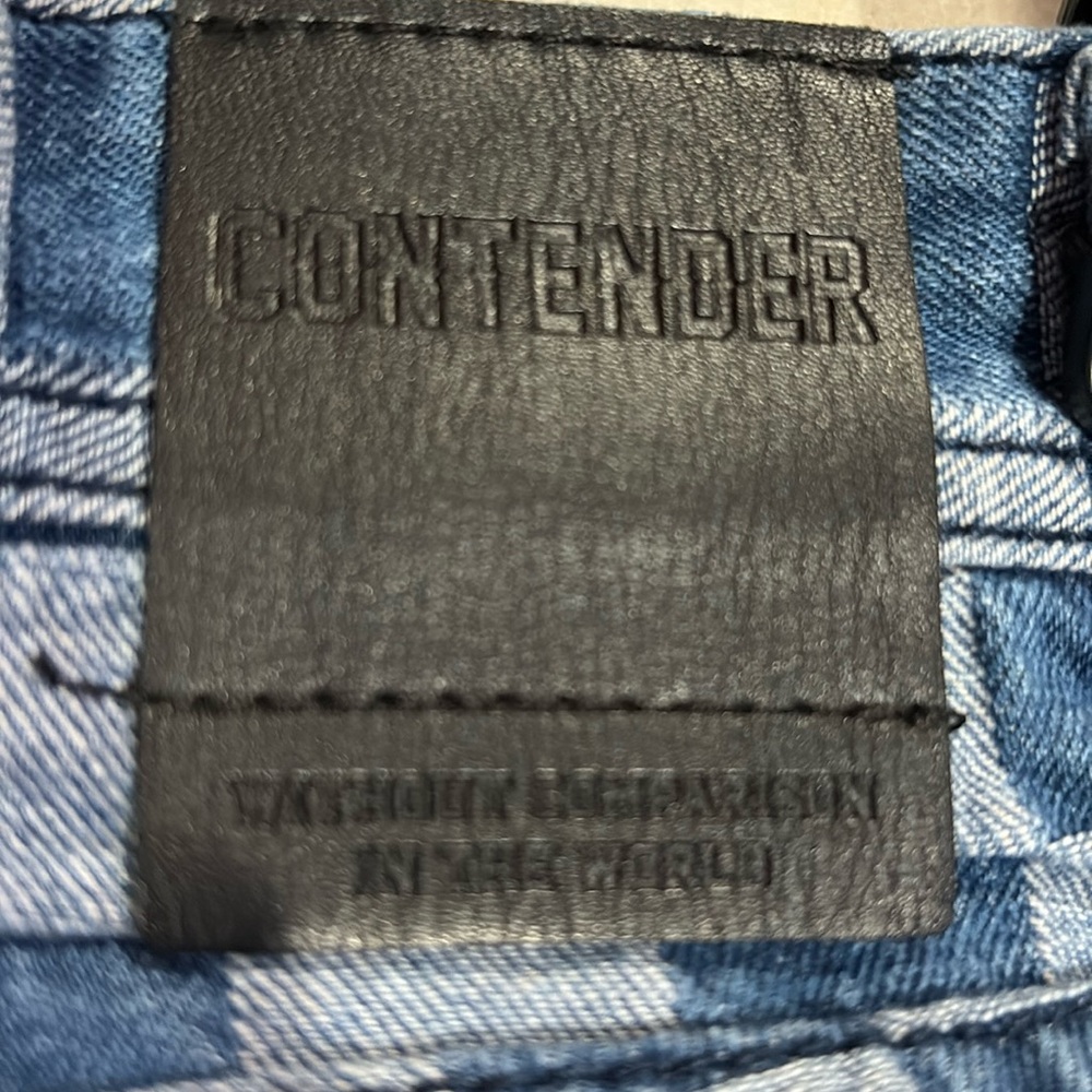 Contender Men's Checkered Denim Shorts - Picture 2 of 5